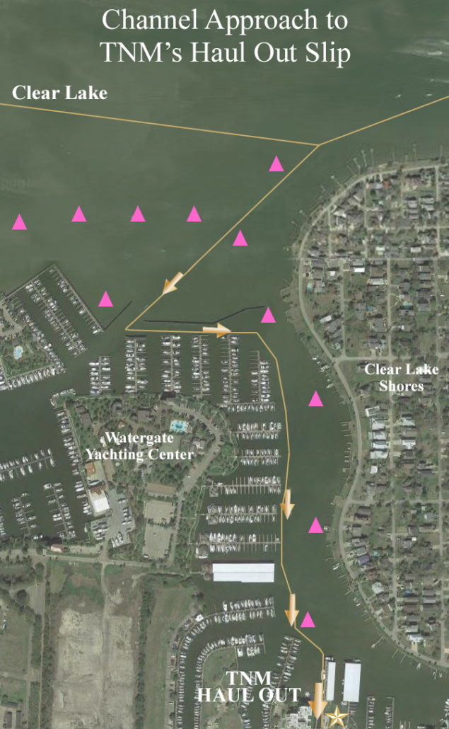 Channel Marker Map to Shipyard (satellite)